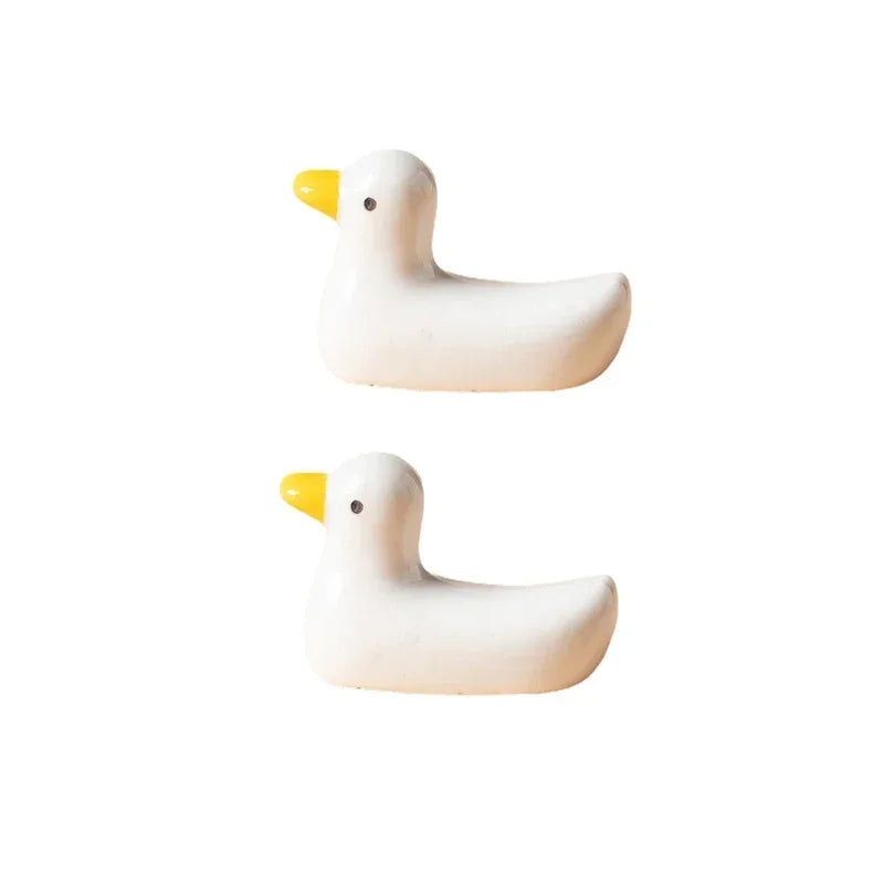 1-3pcs Duck Shape Ceramic Chopsticks Holder Spoon Rest