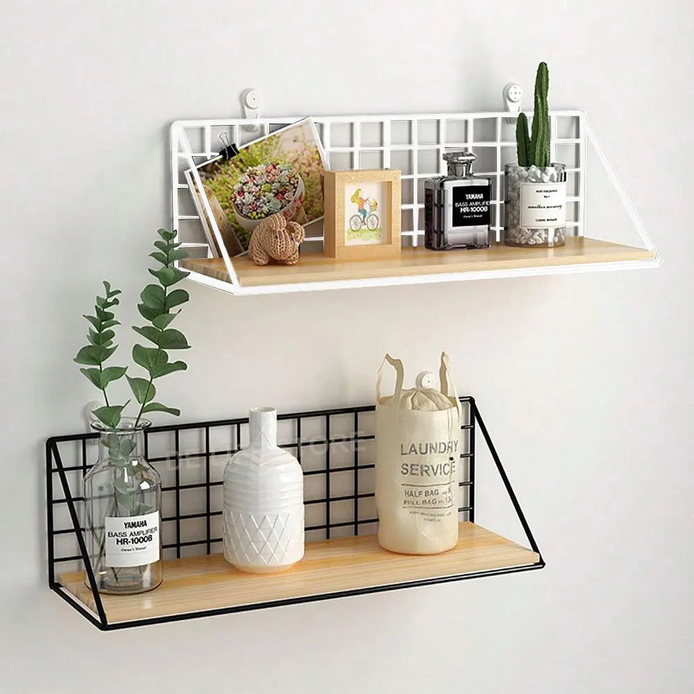 Spice Rack Hanging Wooden Spice Jar Storage Shelf