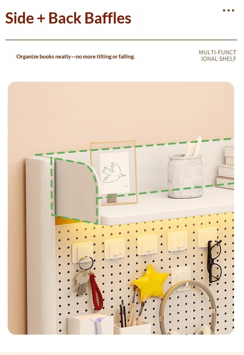 Desktop Storage Rack Pegboard Desk Organizer Shelfcomputer