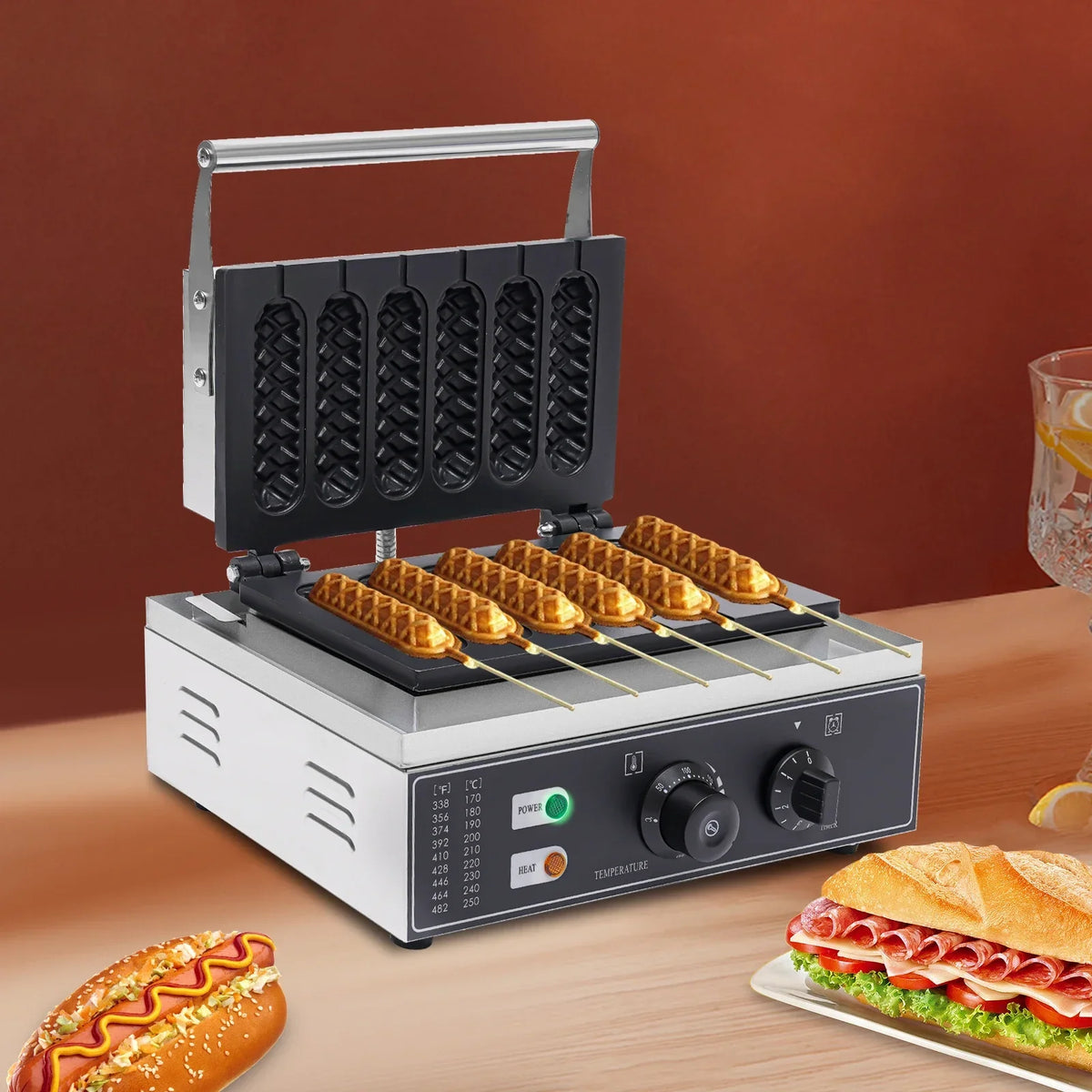 1500w Dog Machine Molds Time Temp Control Non-Stick