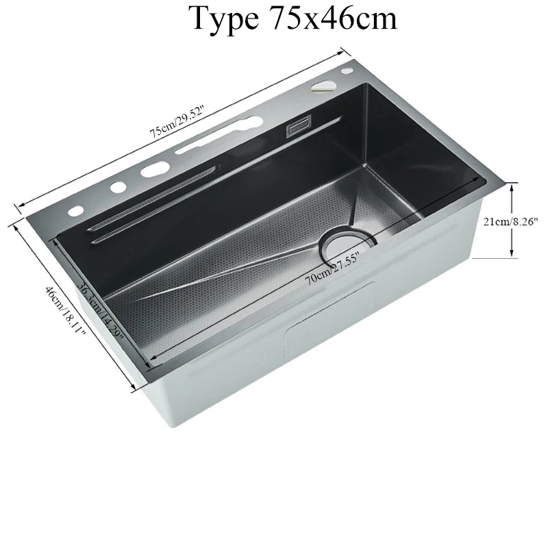 Shinesia 304 Stainless Steel Sink Digital Display Large