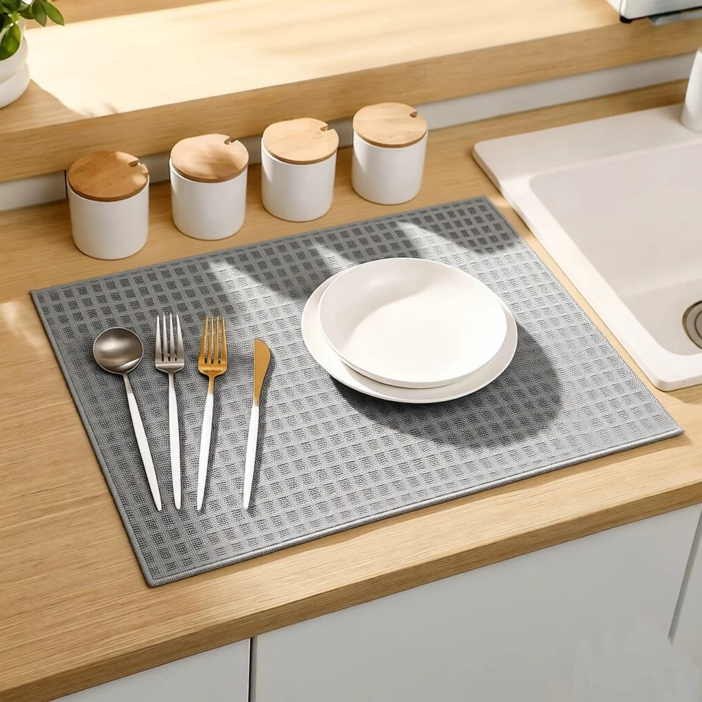 Pack Dish Drying Mat 38 50cm Ultra Absorbent