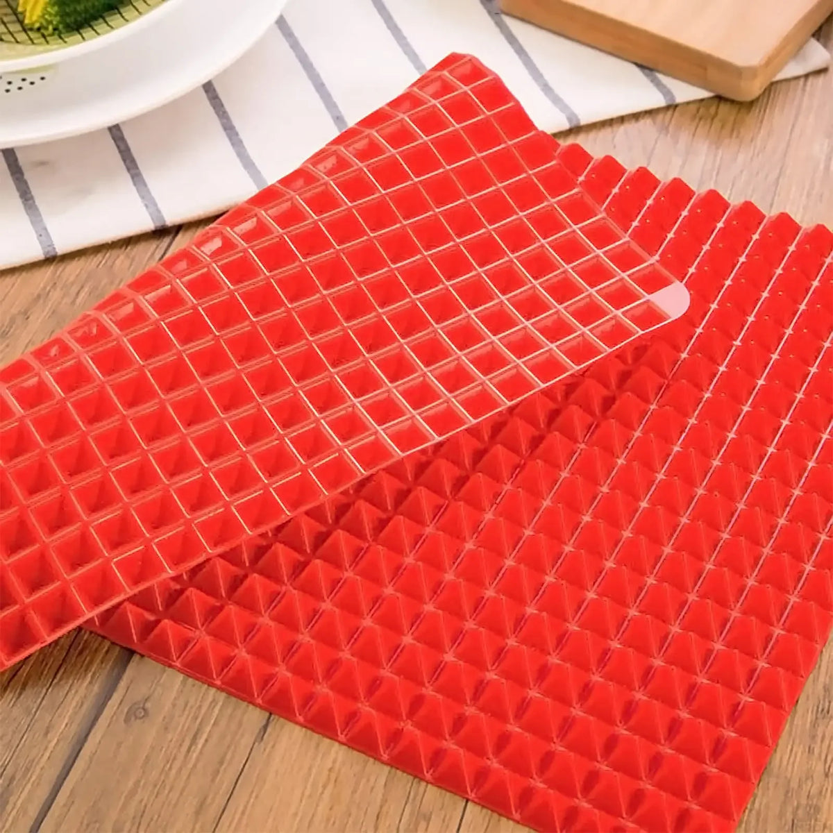 Non-Stick Silicone Pyramid Cooking Mat Baking Mat Grid