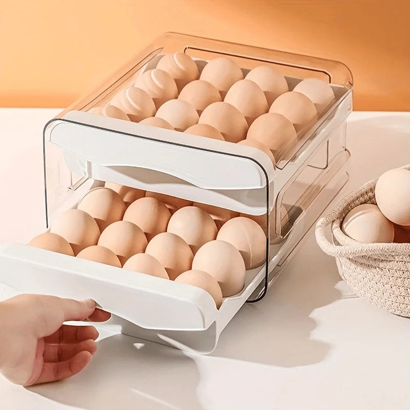 1/2pc Egg Storage Box Drawer-Type Refrigerator Egg Holder