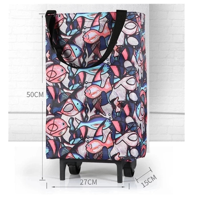 Folding Storage Bag High Capacity Shopping Food Organizer