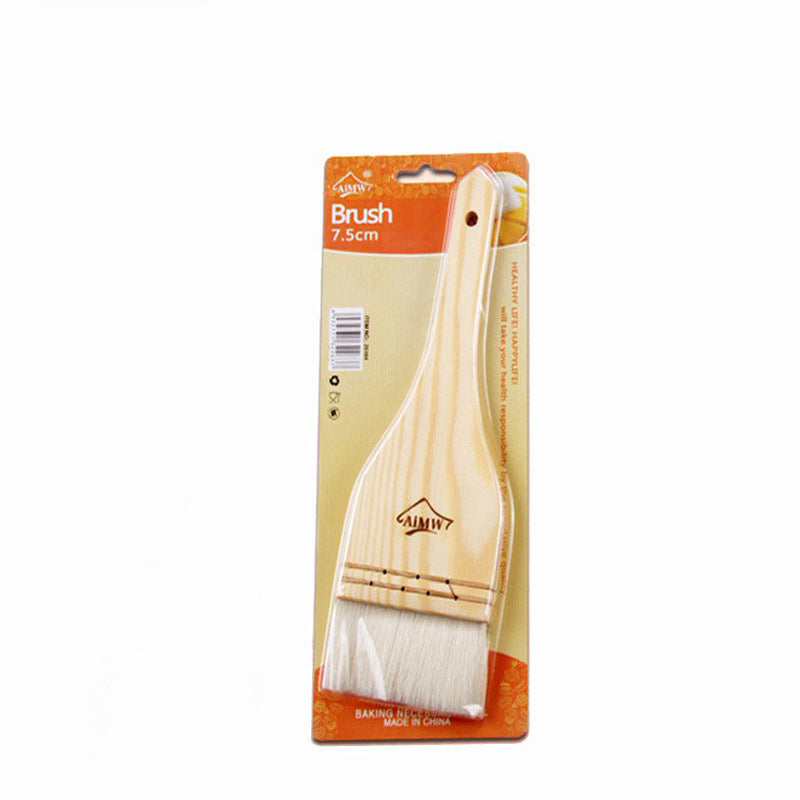 Mooncake Pastry Brush Wooden Handle Wool Barbecue Brush