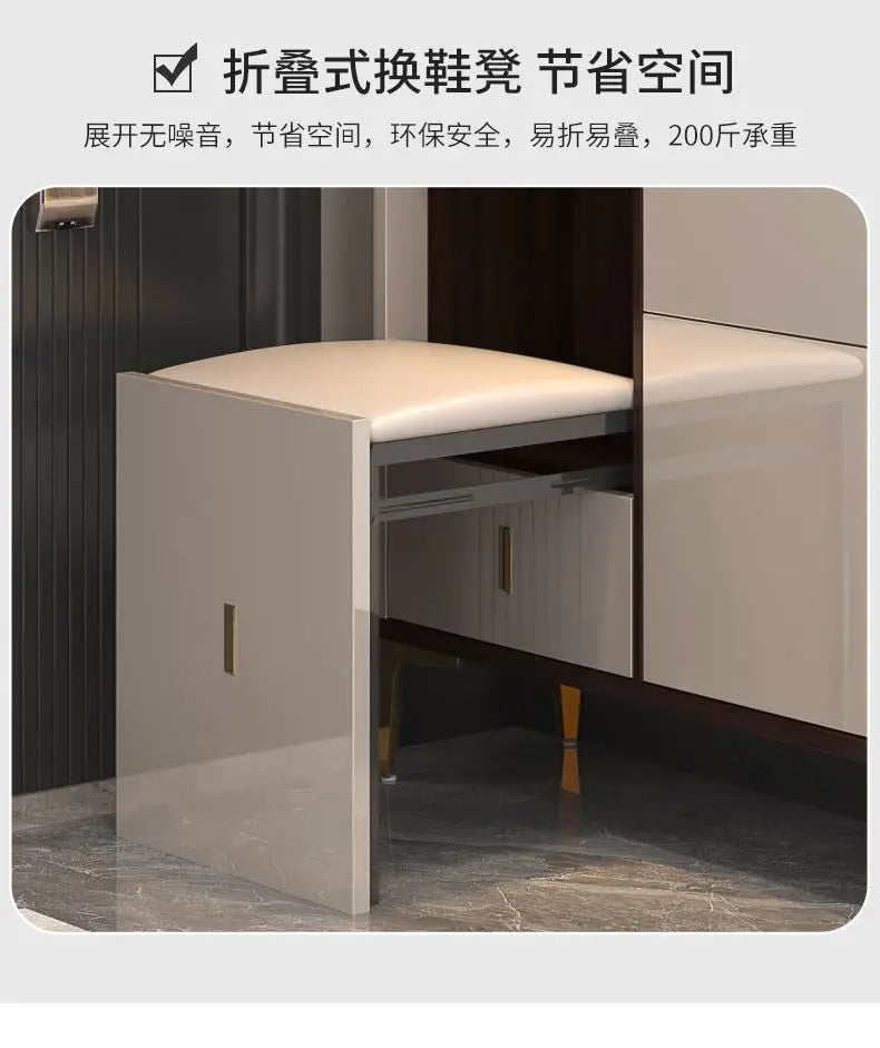 Luxury Ultra-Thin Shoe Cabinet Organizer Storage Living Room