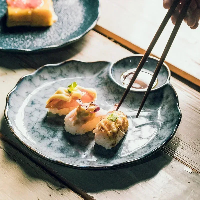 Japanese-Style Dumpling Plate High-Value Ceramic Creative