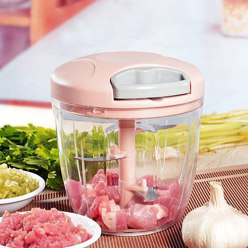 500/900ml Hand Chopper Rope Food Processor Silcer Shredder