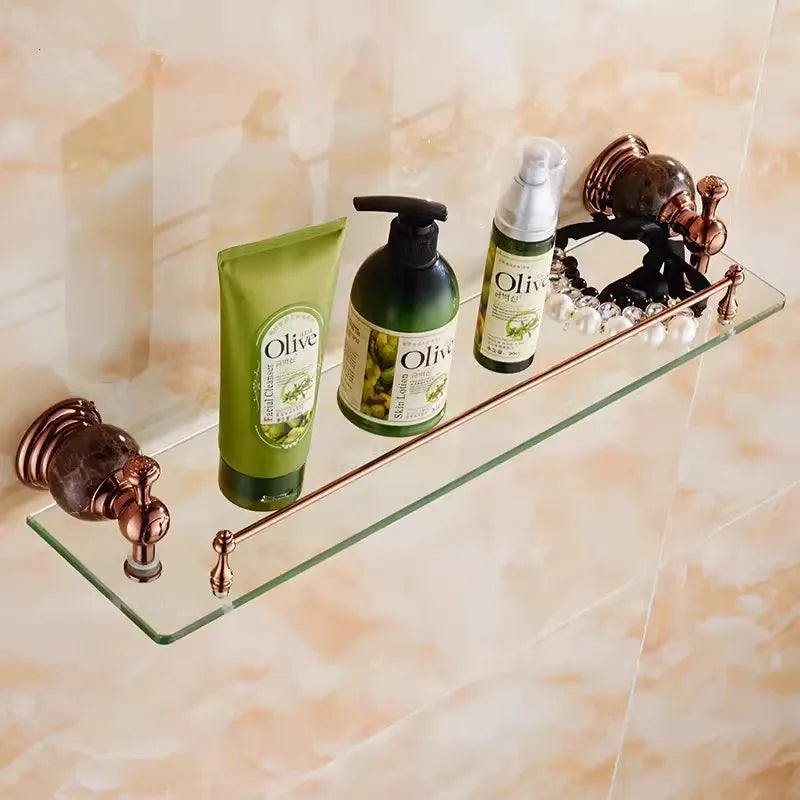 Bathroom Bath Shelf Rose Gold Paper Holder Towel