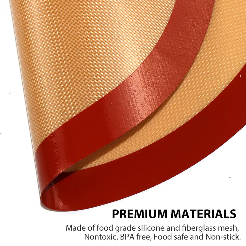 1/2pcs Round Silicone Baking Mat Non-Stick Reusable Sheet