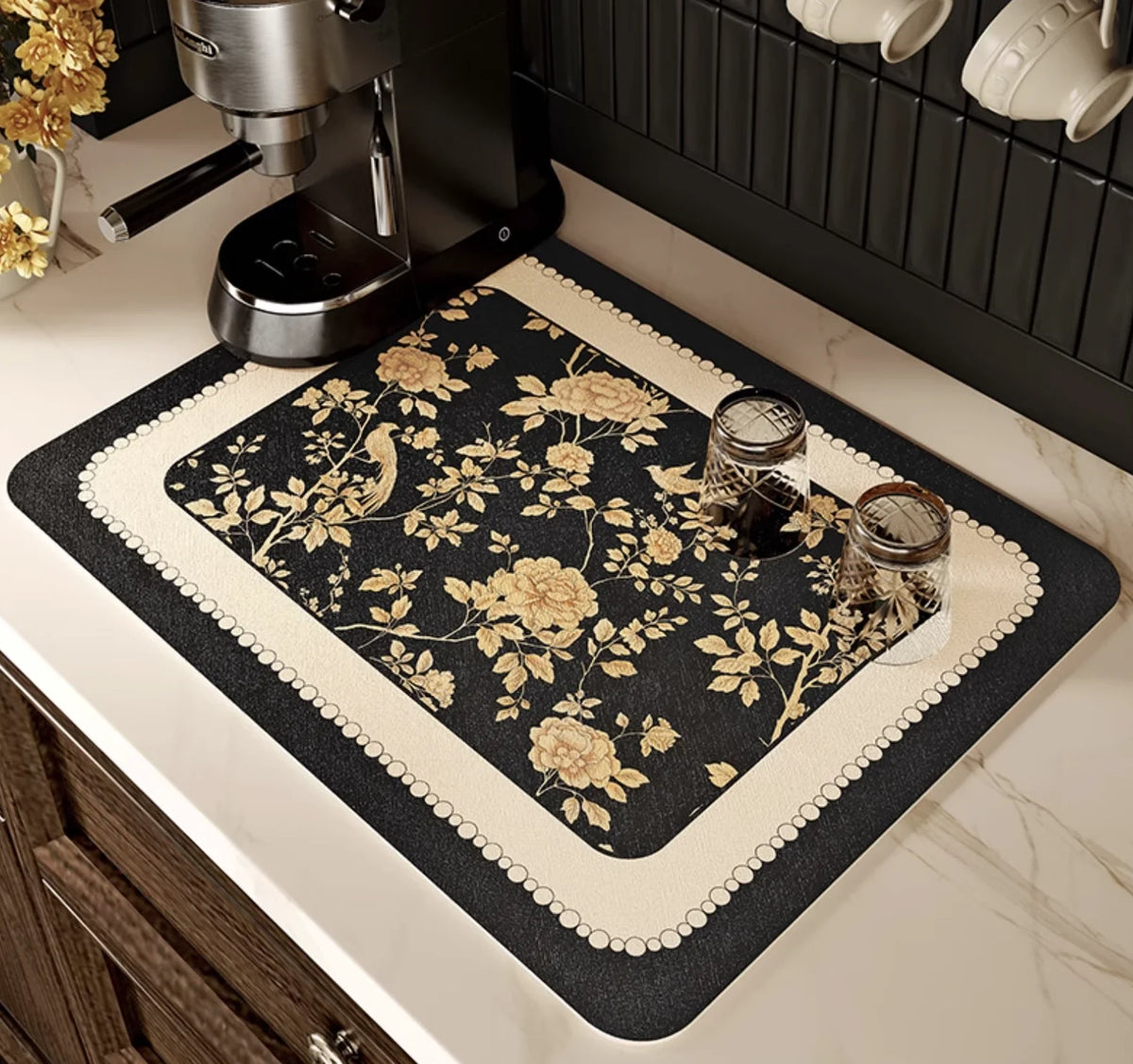 Dish Drying Mat Super Absorbent Counter Draining Mat