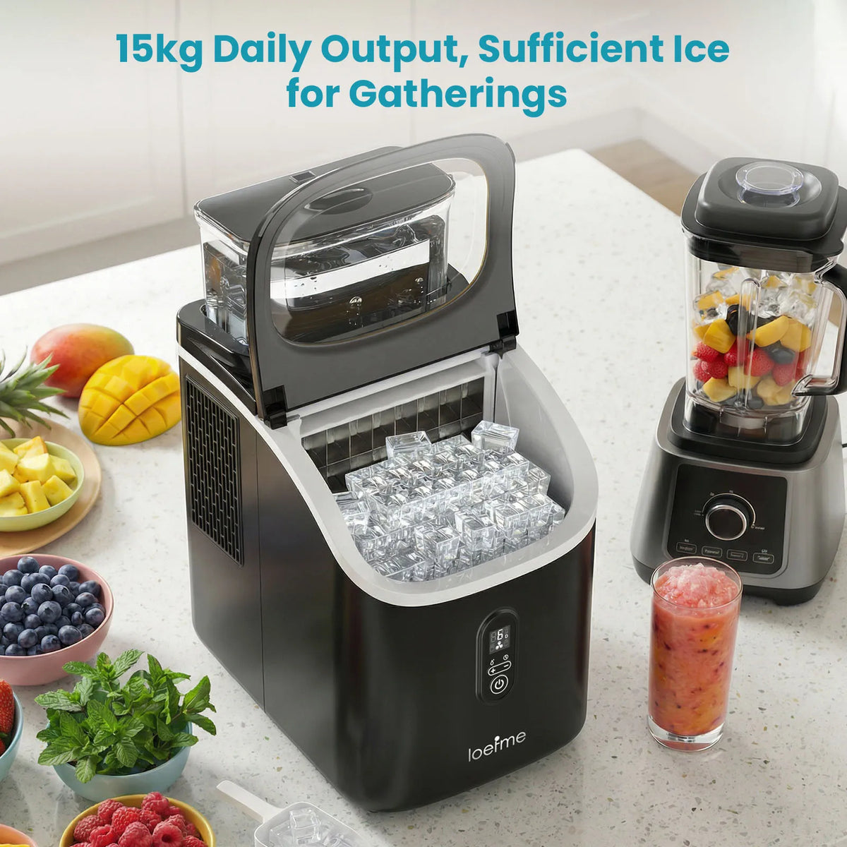 Loefme Ice Maker Machine 15kg/24h 6-13 Mins Quick