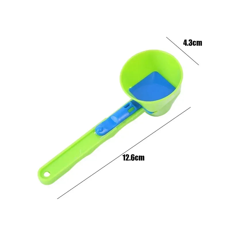 4/1pcs Creative Protein Powder Sliding Spoon Funnel Spoons