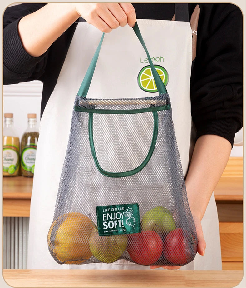 Reusable Storage Bags Hanging Mesh Bag Fruit Vegetable