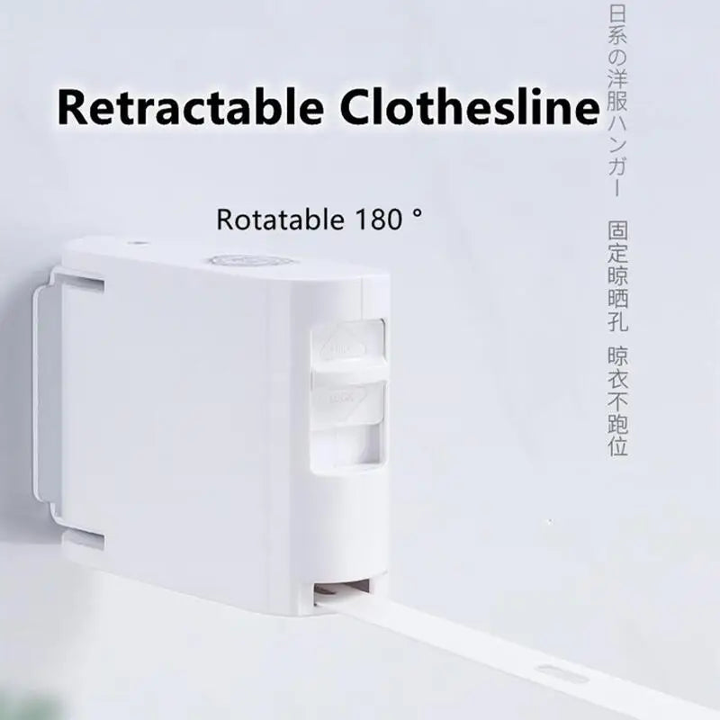 Retractable Clothesline Indoor Outdoor Clothes Drying Rack Rope