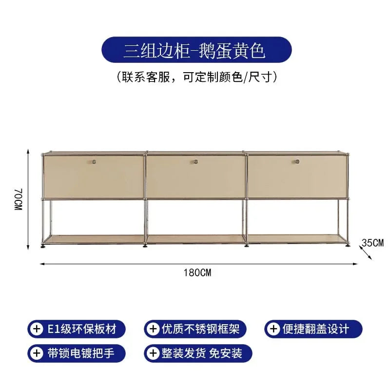 Modern Module Living Room Cabinet Stainless Steel Tv