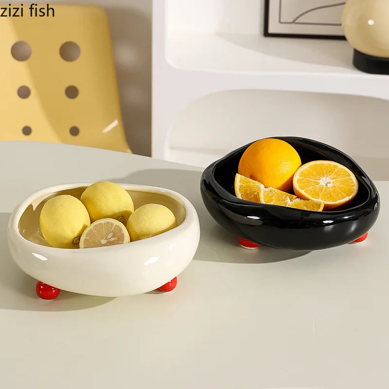 Ceramic Fruit Bowl Salad Bowl Fruit Basket Candy