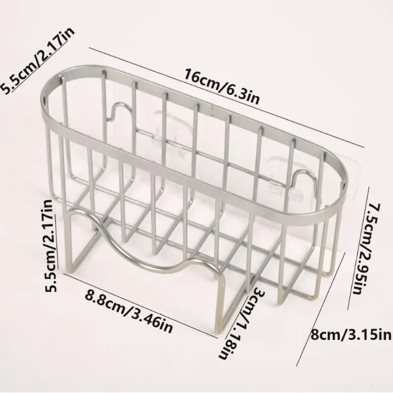 Sink Organizer - Stainless Steel Suction Sponge Stand