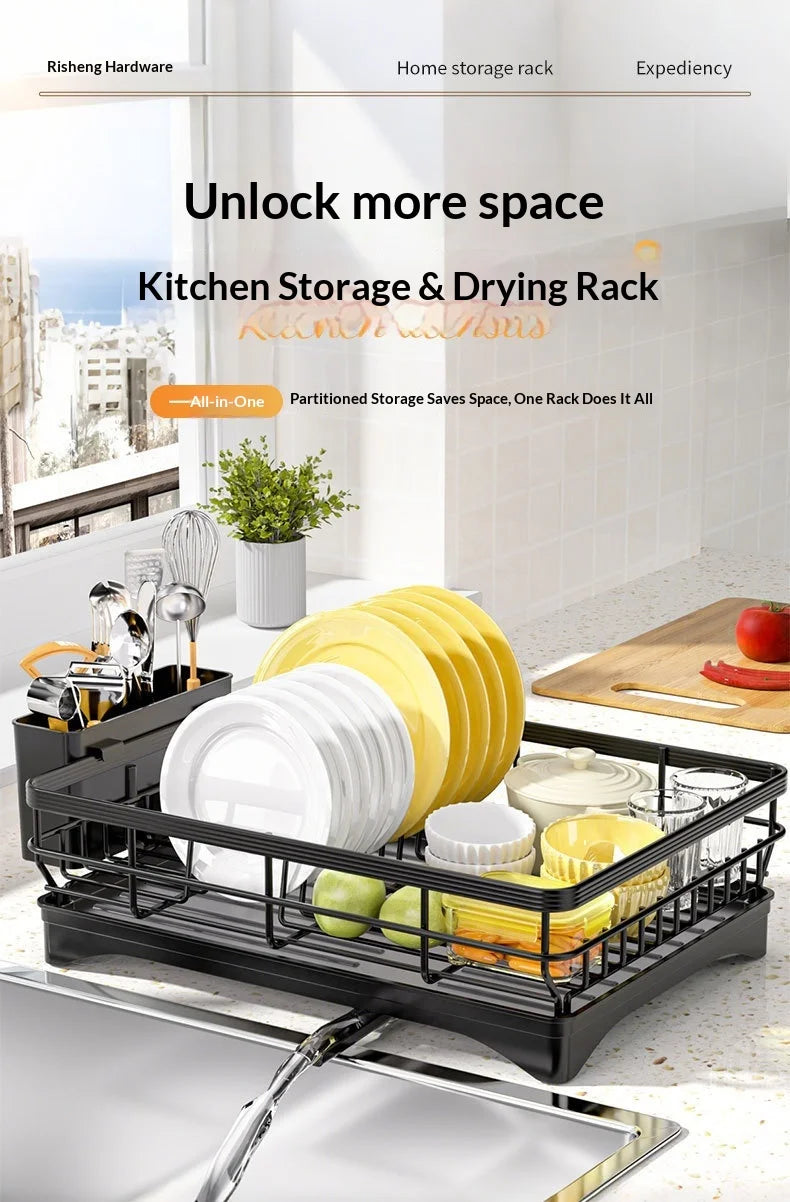 Homejoy Dish Drying Rack Thickened Carbon Steel Stable