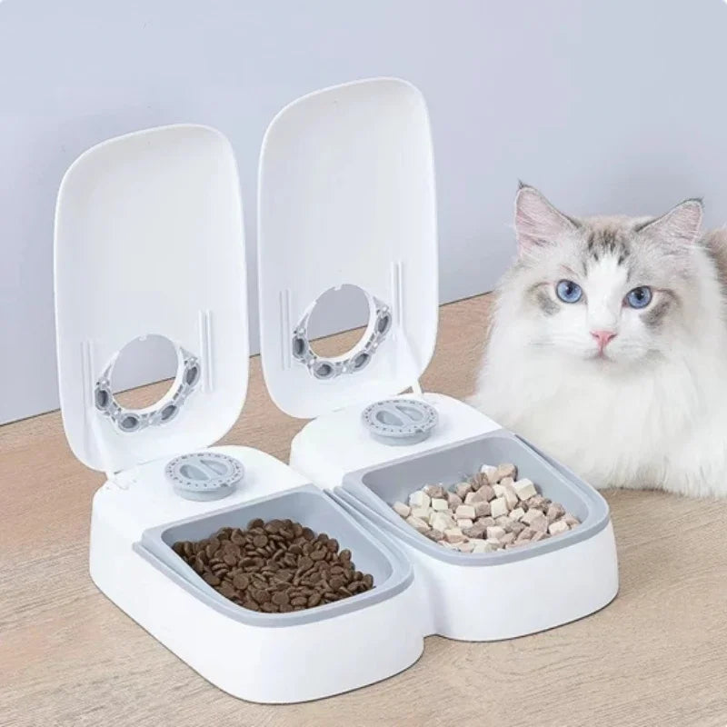 Dog Feeder Cat Automatic Feeding Water Bowl Timer