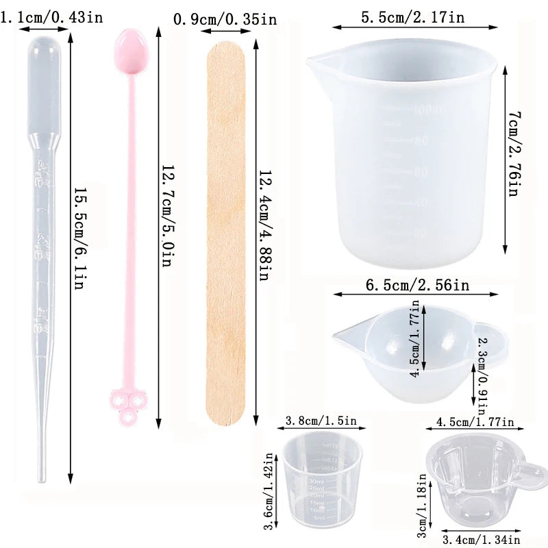 Epoxy Resin Kit Silicone Mold Included Mixing Cups