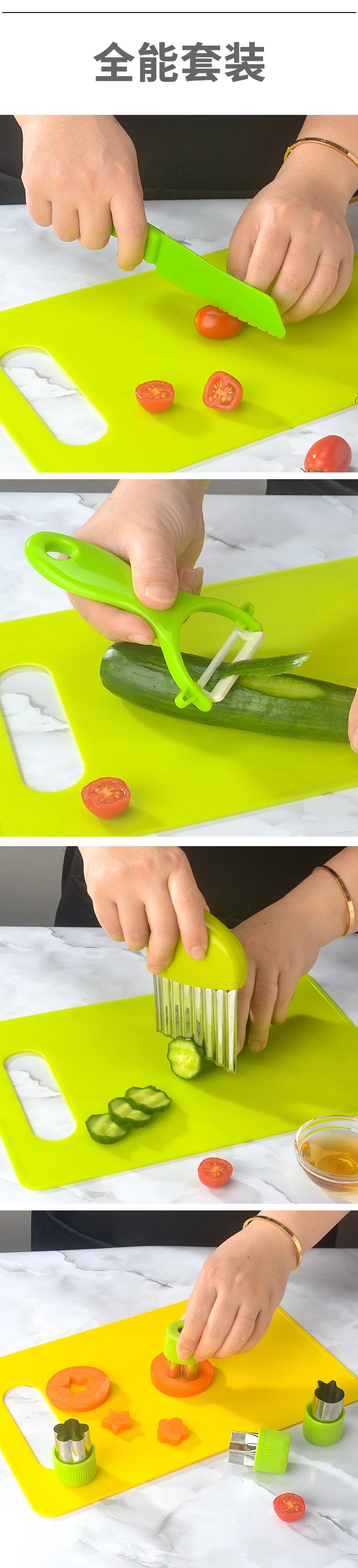 13/17pcs Montessori Kids Cooking Safe Knives Toddler 2-8