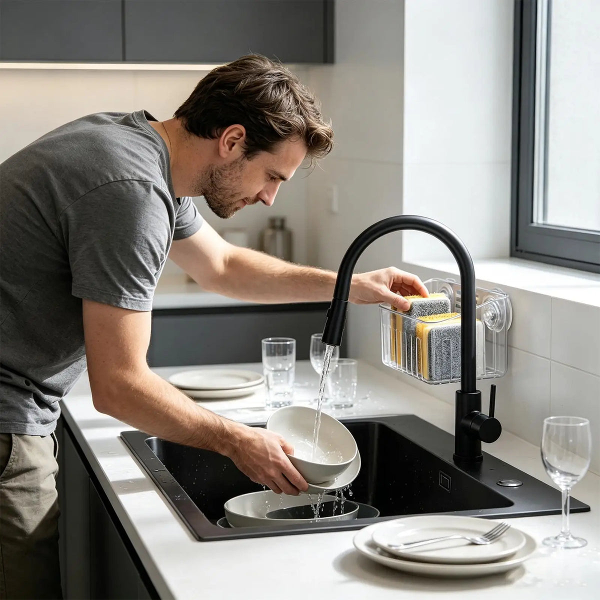 Sink Sponge Holder Suction Cups Storage Rack Suction