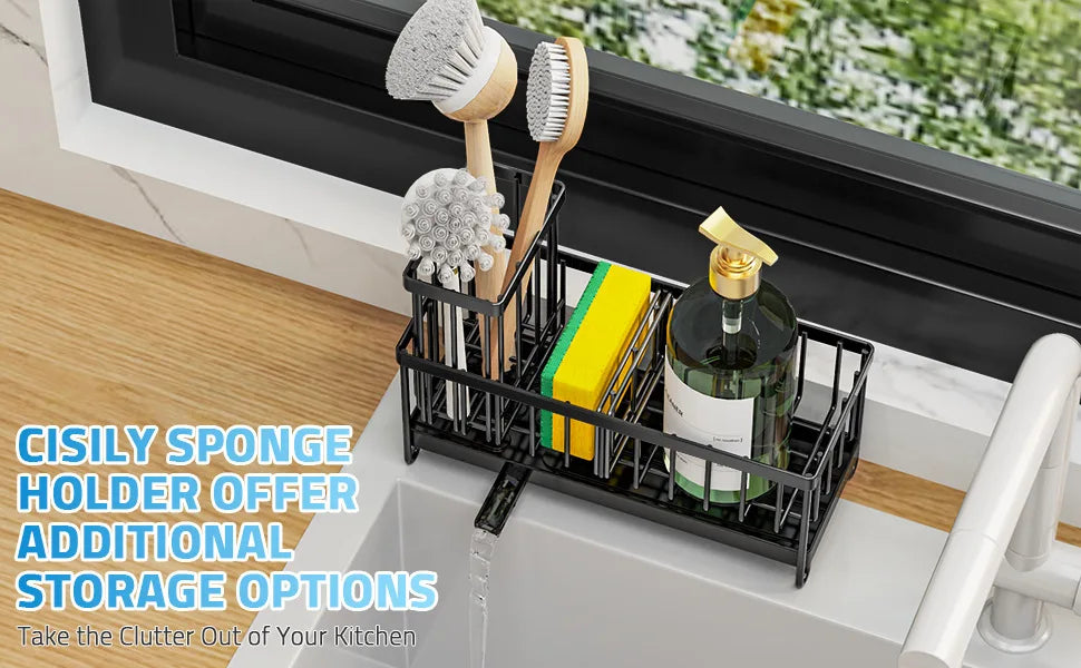 Sponge Holder Sink Sink Caddy High Brush Holder