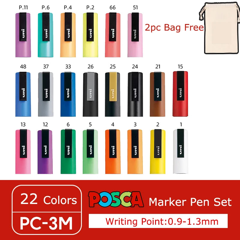 Uni Posca Full Marker Pen Storage Bag Pc-1m