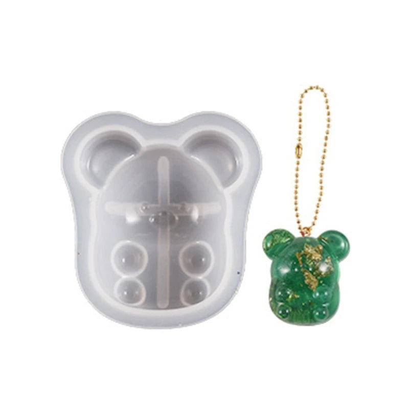 E0bf Diy Semi Three-Dimensional Bear Silicone Mold Epoxy