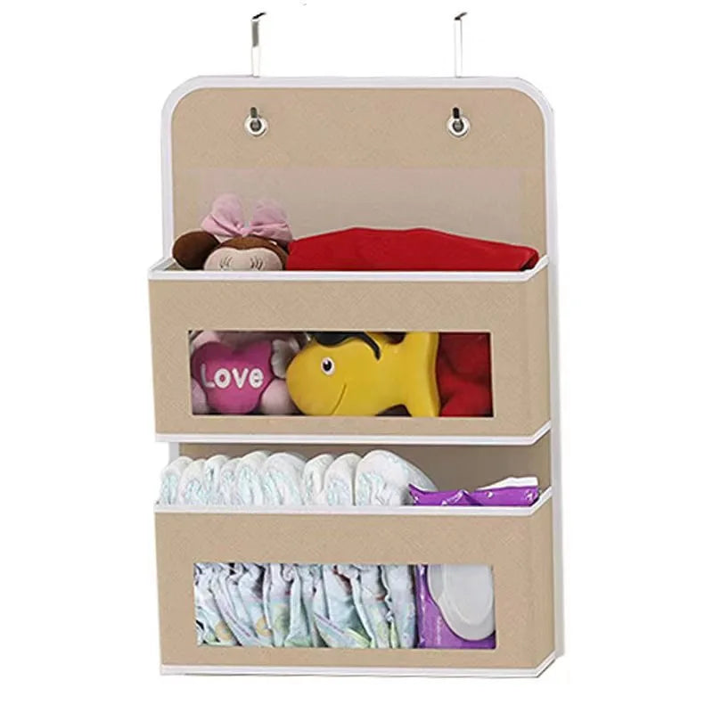 5-Shelf Hanging Storage Organizer - Behind Door Anti-Tilt