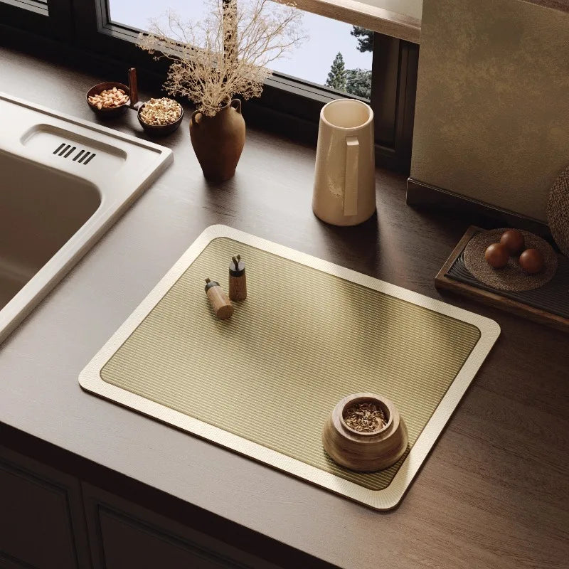 Minimalist Premium Counter Drying Mat Solid Color Quick-Dry
