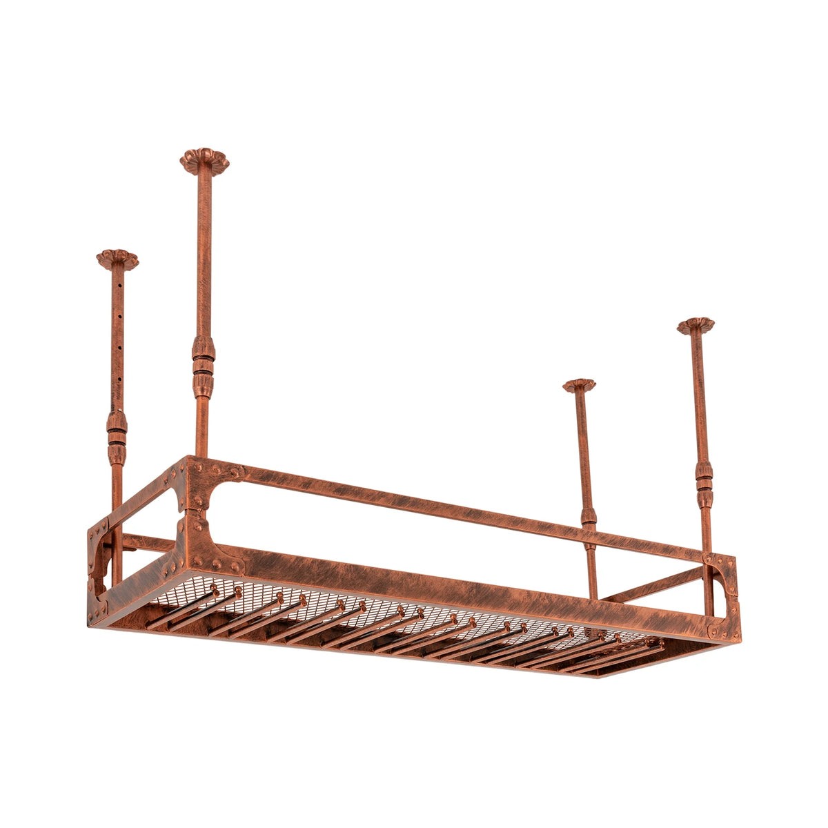 Vintage Bar Hanging Wine Bottle Holder Floating Shelf