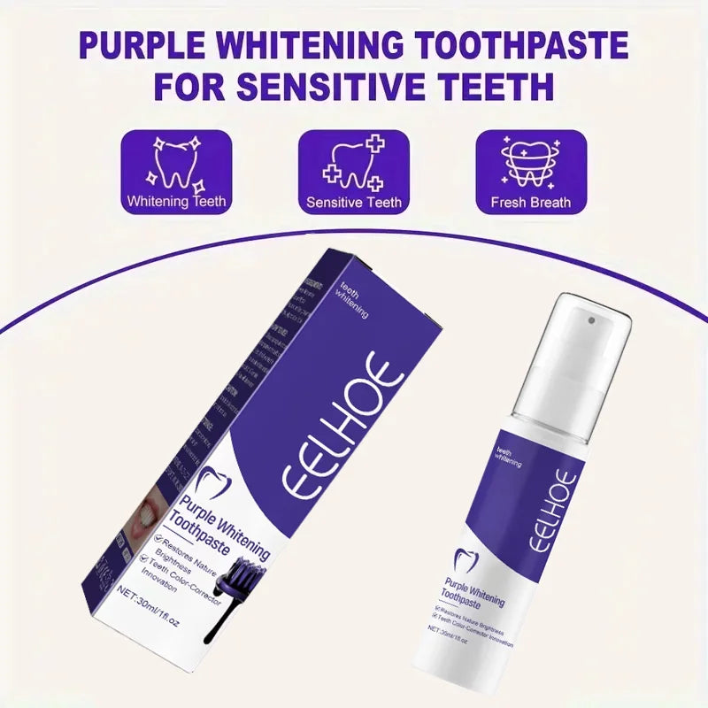 Purple Whitening Toothpaste Deep Cleaning Stain Removal