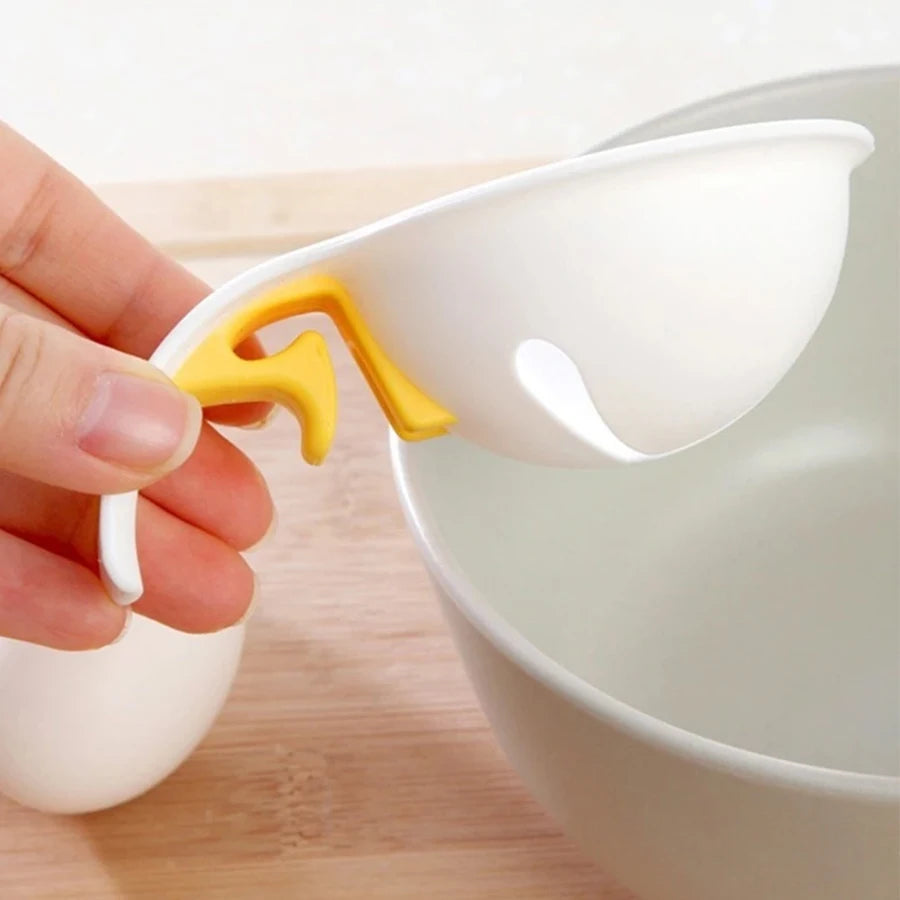 1pc Egg Yolk Separator Divider Rack White Plastic