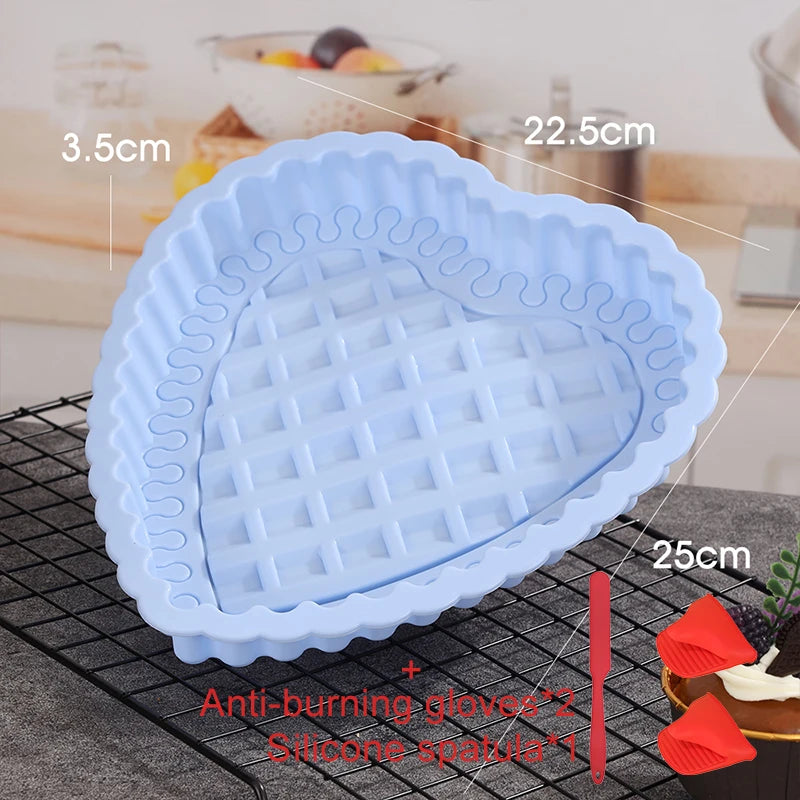 Heart Shaped Cake Pan Silicone Cake Mold Baking