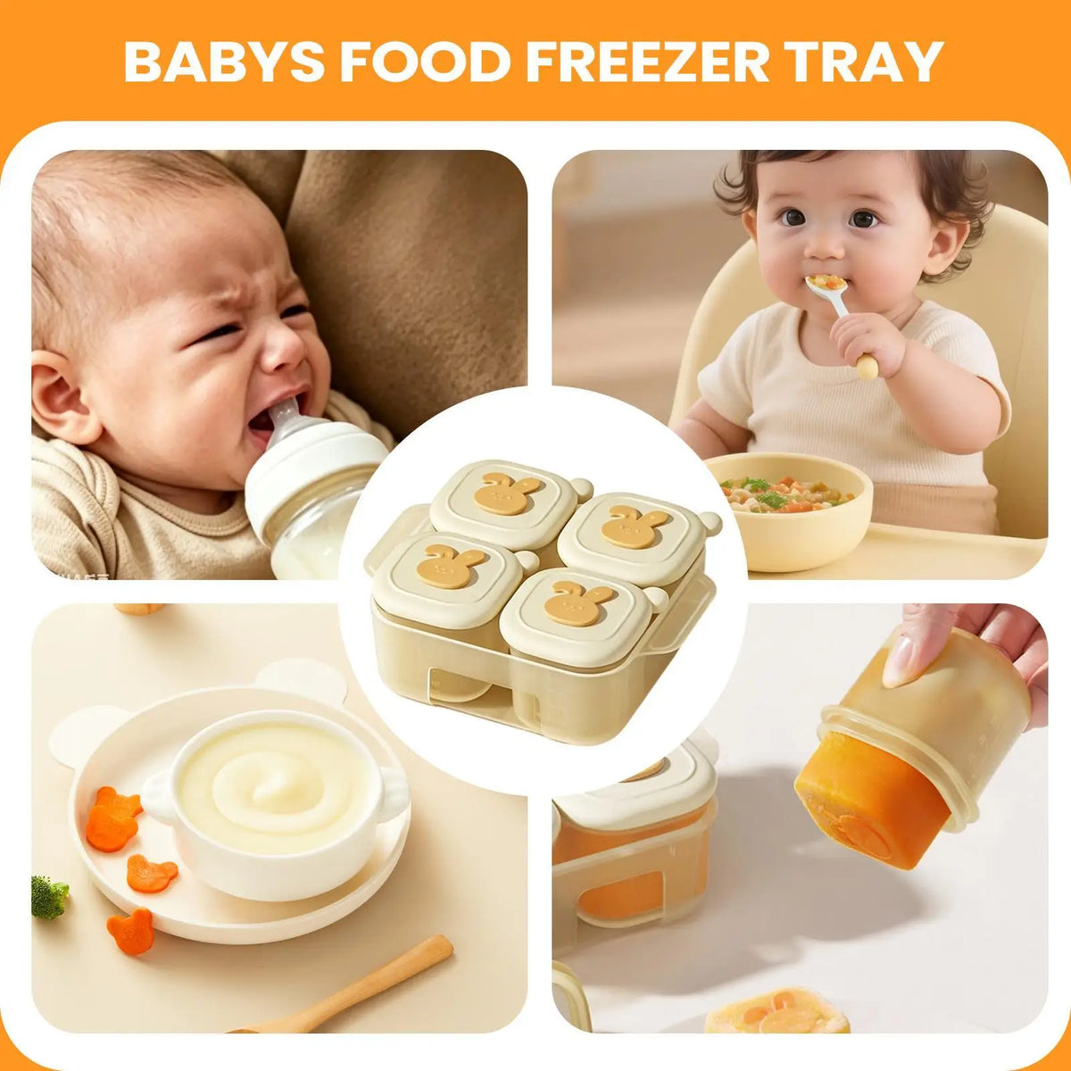 Baby Food Storage Containers Freezer Trays Food Storage
