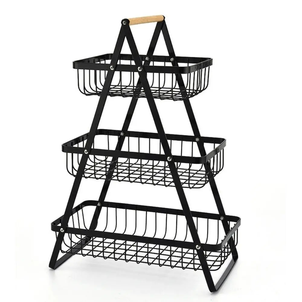 2-Tier Design Fruit Basket 3-Tiers Design Versatile Organizer