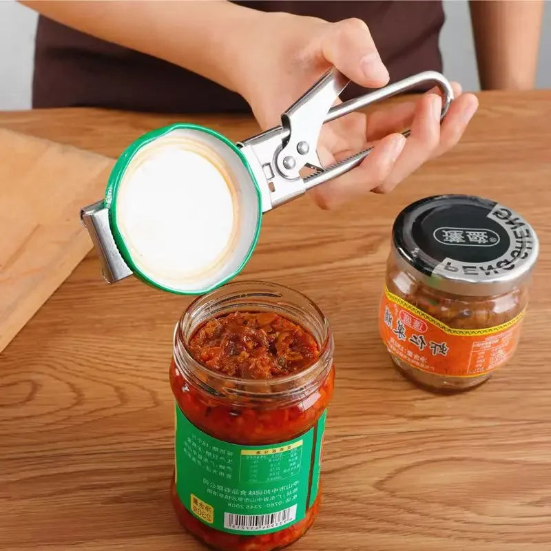 Adjustable Multi-Function Bottle Opener Stainless Steel Lids Off