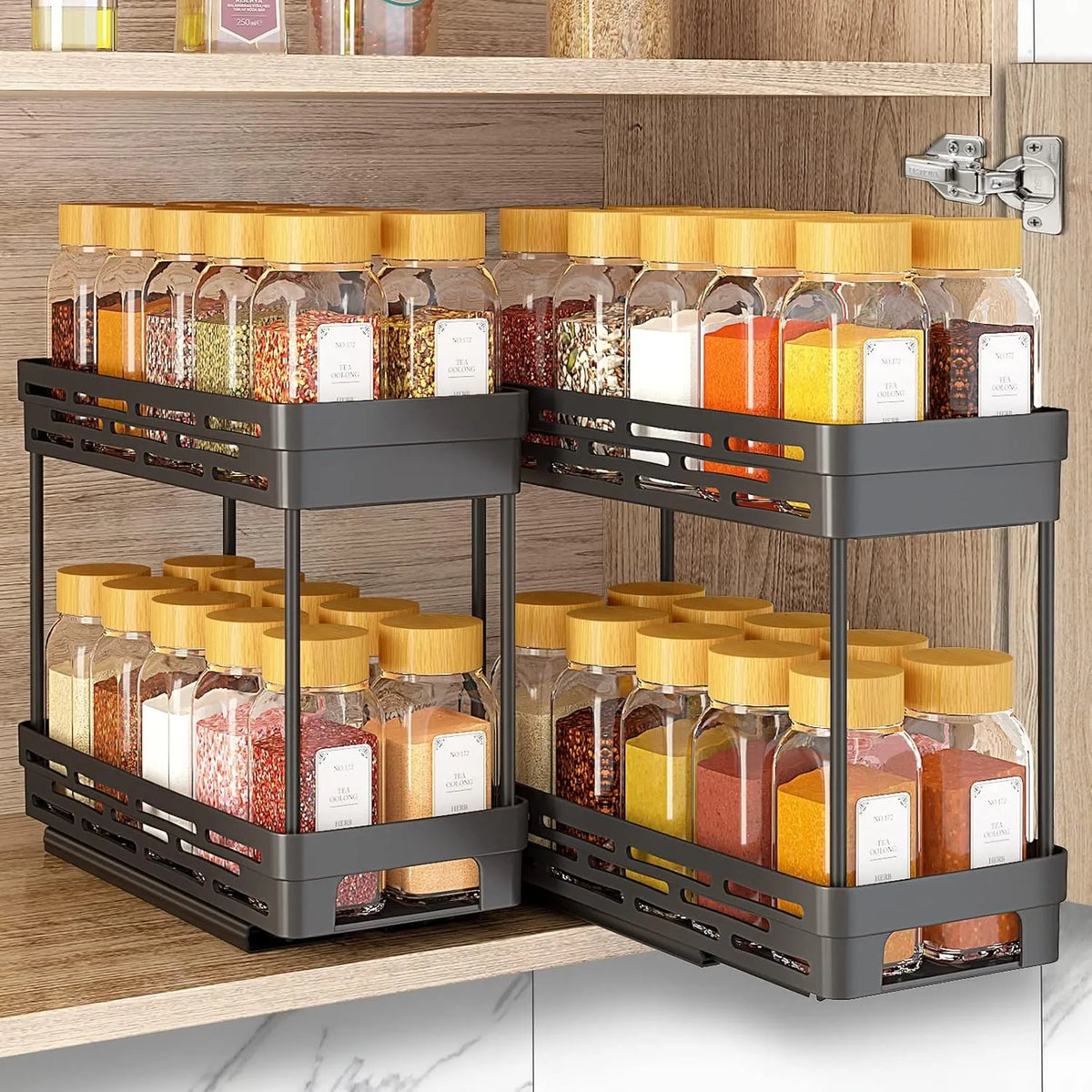 1/2pcs Double Layer Plastic Storage Rack Large Capacity