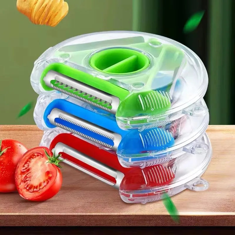 1/3pcs 3in1 Magic Trio Peeler Slicer Shredder Peeler