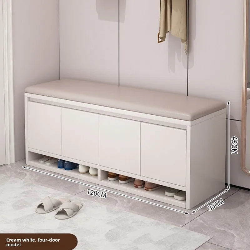 Shoe Storage Bench Cushion Seat Entryway Shoe Cabinet