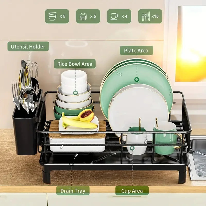 Rustproof Dish Drying Rack Countertop Dish Rack Dish