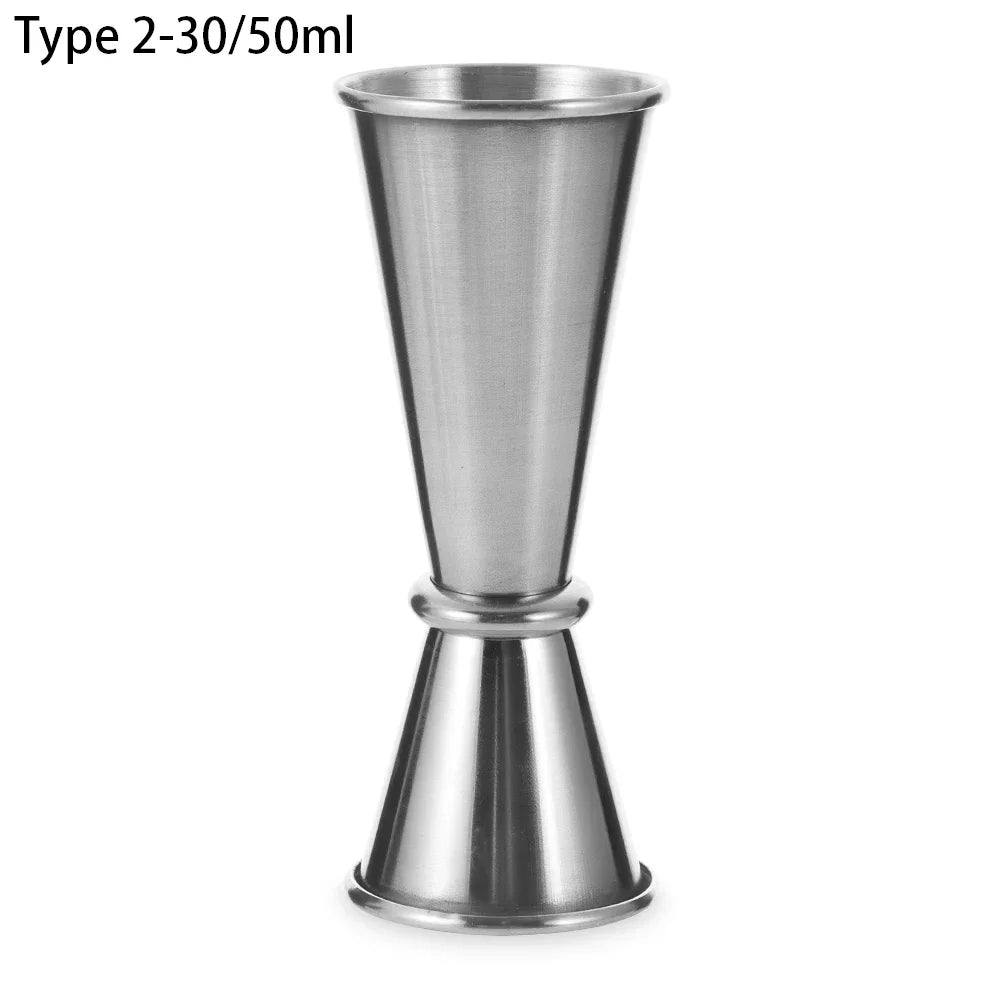 15/30ml Or 25/50ml Stainless Steel Cocktail Shaker Measure