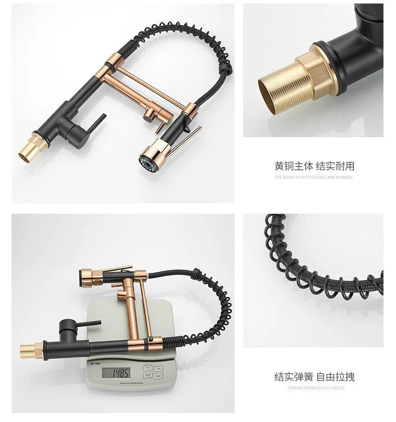 Gold Stainless Steel Faucet Cold Water Mixers Hole