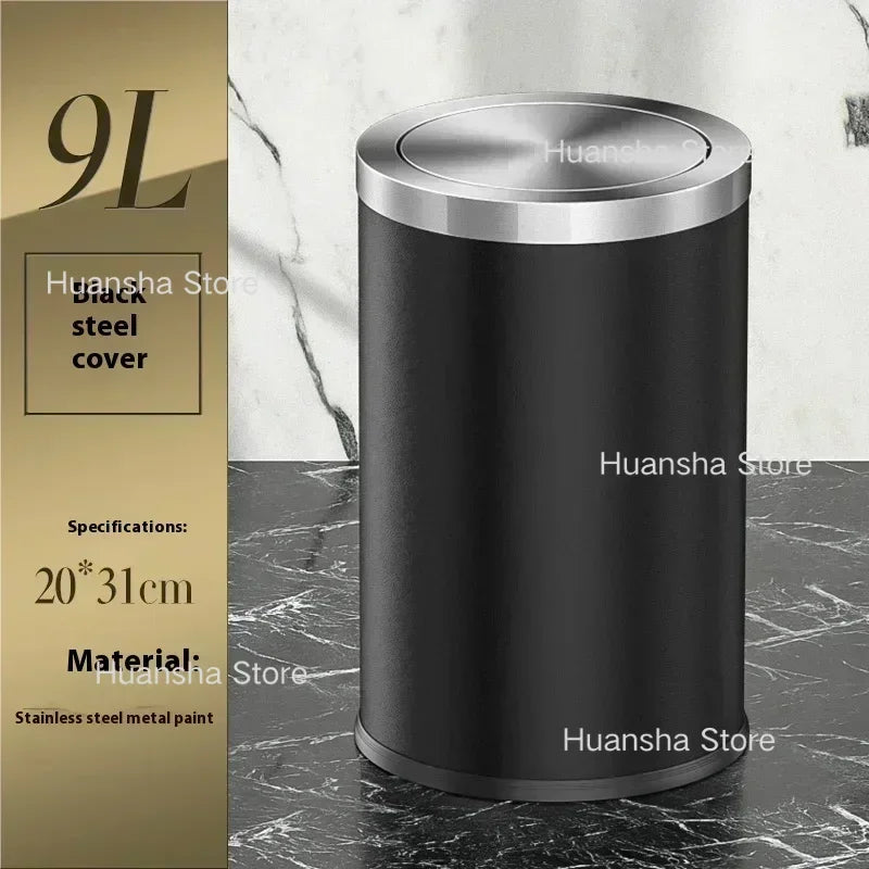 Stainless Steel Trash Can Gold Bathroom Bedroom Recycle