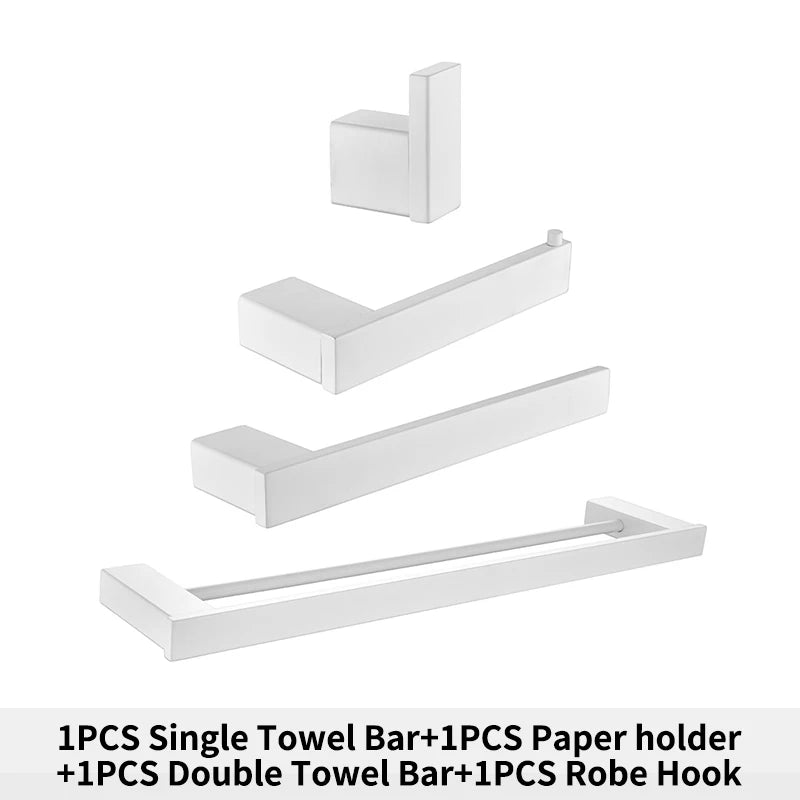 Bathroom Hardware White Wall Mounted Toilet Roll Paper