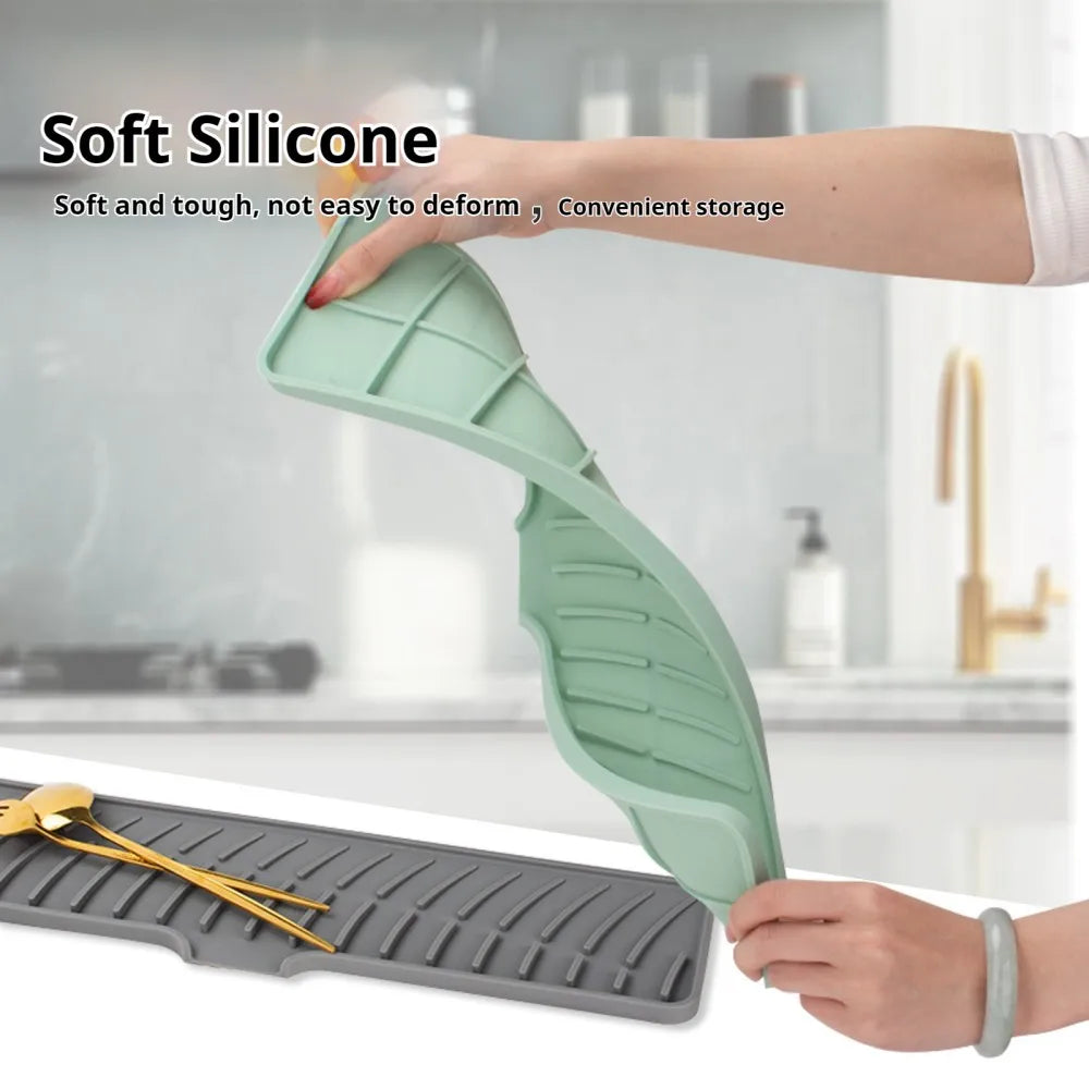Faucet Silicone Mat Bathroom Anti-Slip Sink Drain Mat