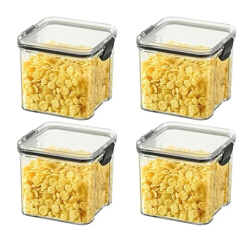 1-4pcs Sealed Jars Organizer Grain Storage Boxes Large